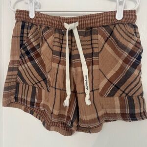 aerie deep pocket checked out lounge shorts